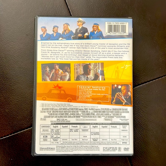 Catch me if You Can DVD. Steven Spielberg film w/ Leonardo DiCaprio & Tom Hanks - Picture 5 of 5